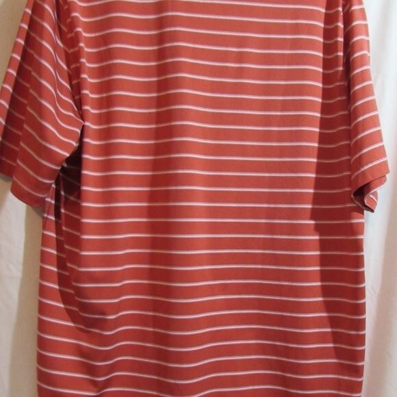 GREG NORMAN PLAY DRI MEN'S POLO GOLF SHIRT SIZE M BURNT ORANGE WHITE COLLAR - Picture 7 of 8